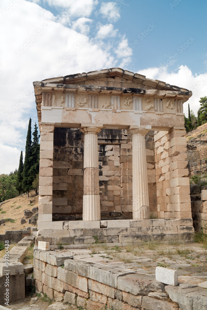 Treasure of the Athenians at Delphi oracle archaeological site i