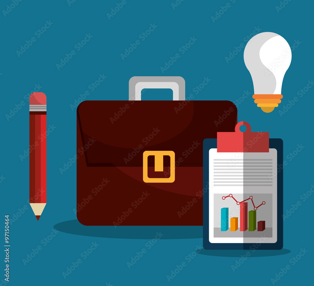 Business people with icons graphic design Business people with icons graphic design