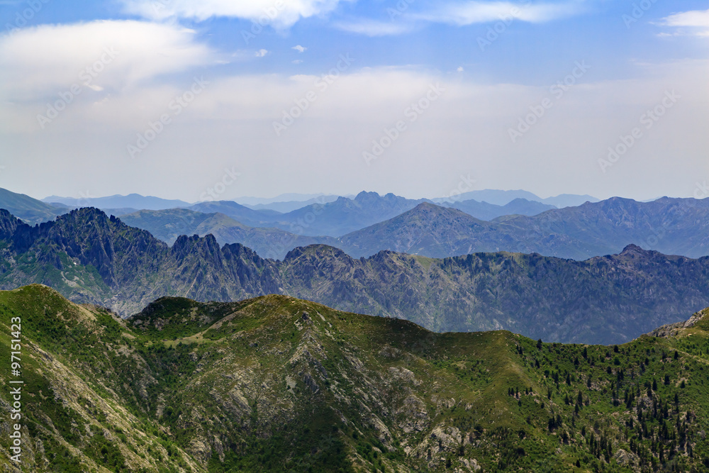 Obraz premium Mountain inspirational landscape in Corsica, France