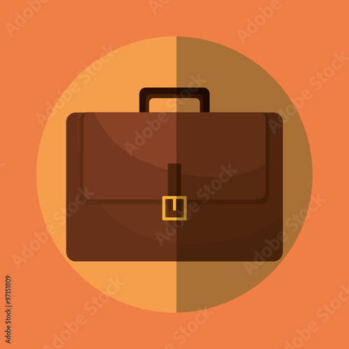 Business briefcase icon graphic 