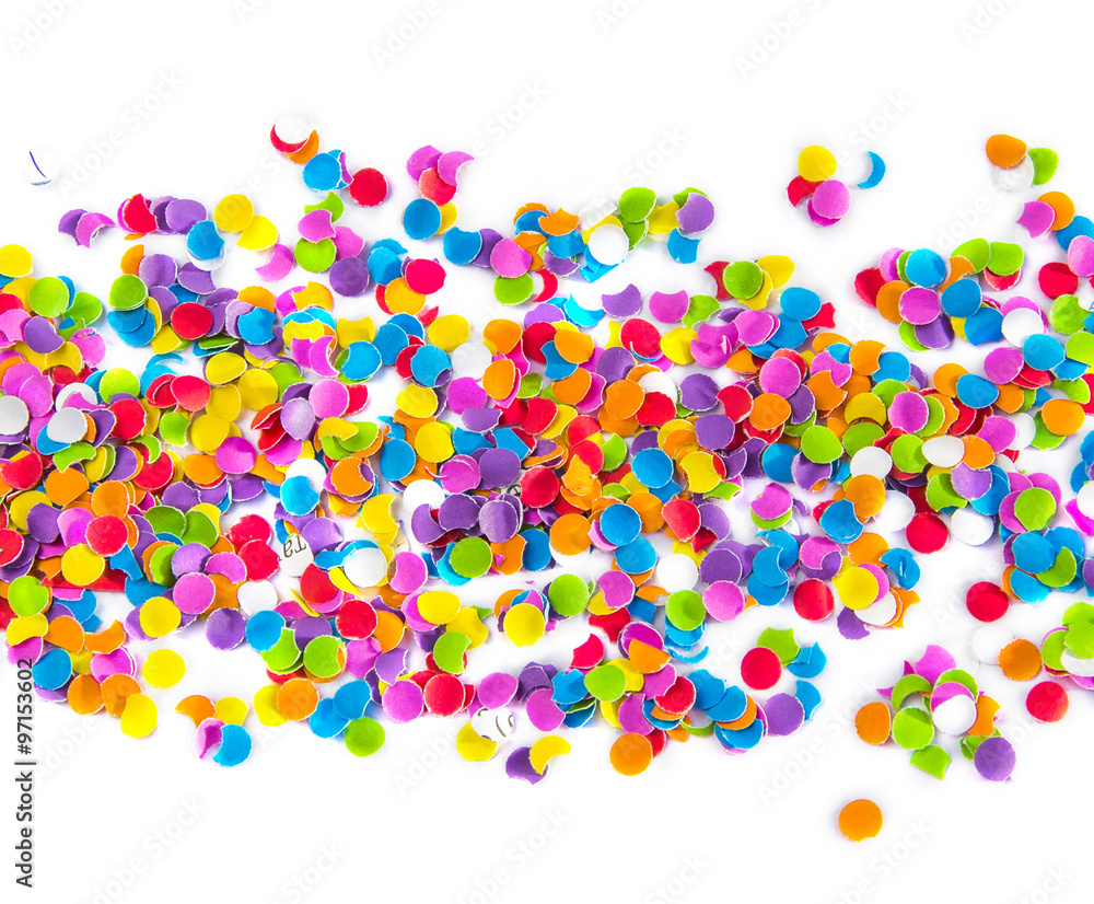 Colorful confetti. - obrazy, fototapety, plakaty 
