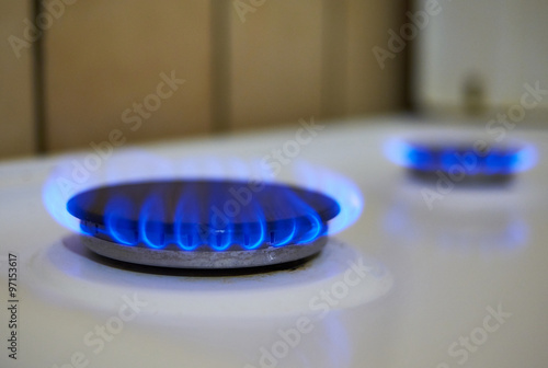 Gas stove in the household