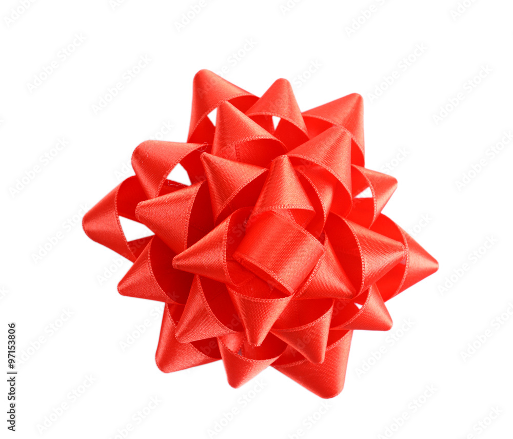 Red bow isolated on white background Red bow isolated on white background