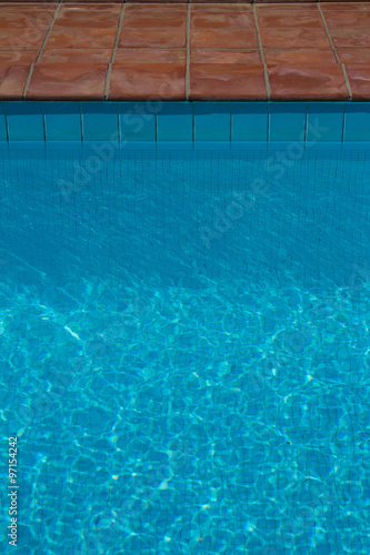 Blue swimming pool - water ripples