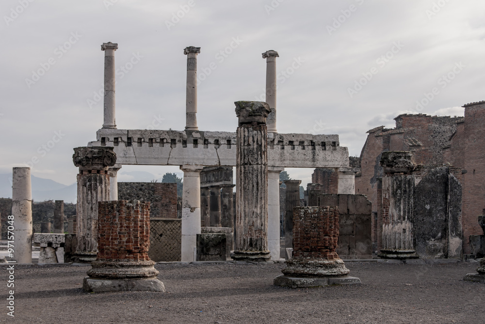 Obraz premium ruinas romanas de la antigua Pompeya, Italia