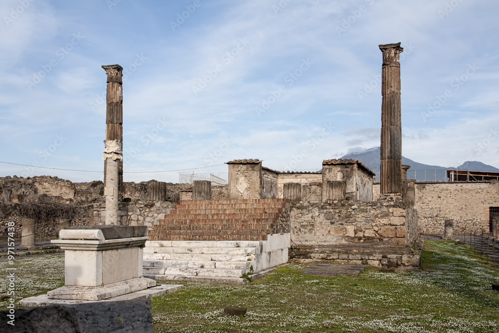 ruinas romanas de la antigua Pompeya, Italia