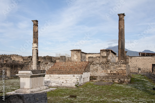 ruinas romanas de la antigua Pompeya, Italia