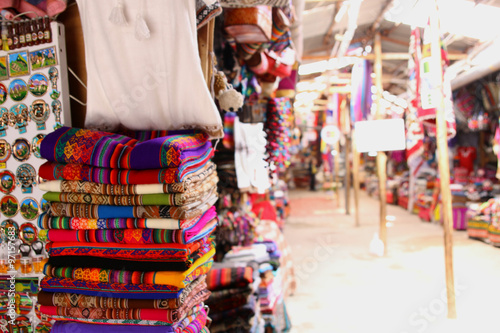 local Peruvian products. Cuzco streets.traditional arts photo