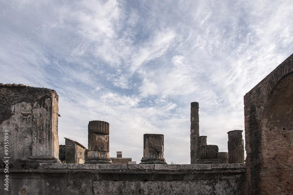 Ruinas de la antigua ciudad de Pompeya en Italia Ruinas de la antigua ciudad de Pompeya en Italia