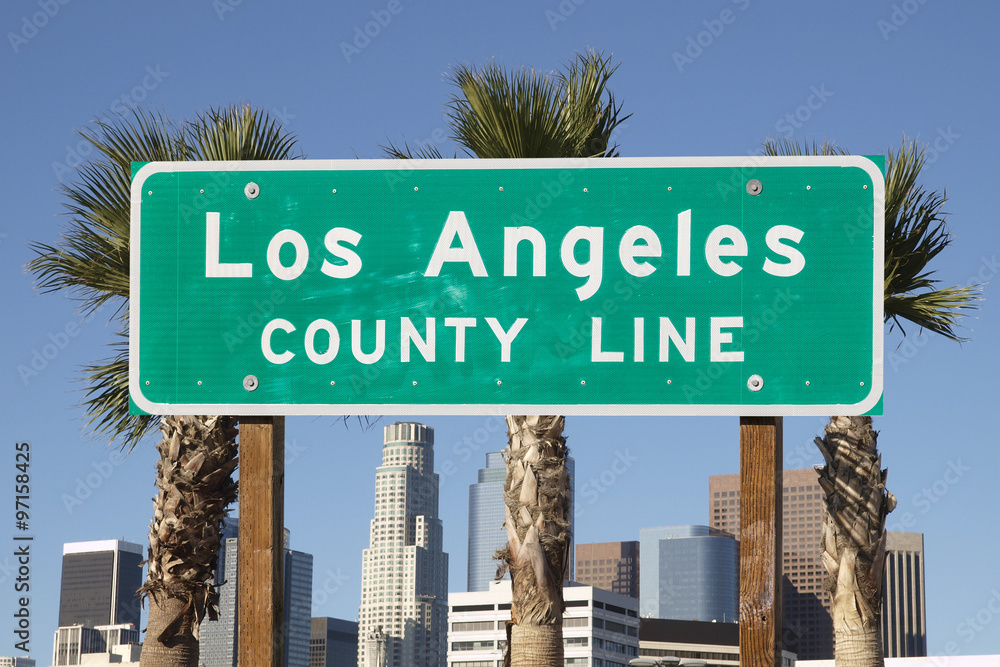 Naklejka premium Los Angeles County Sign