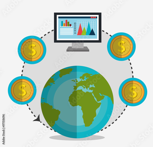 Financial growth up and money photo