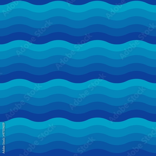 Blue Waves Seamless Pattern