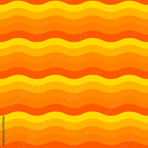 Yellow Waves Seamless Pattern