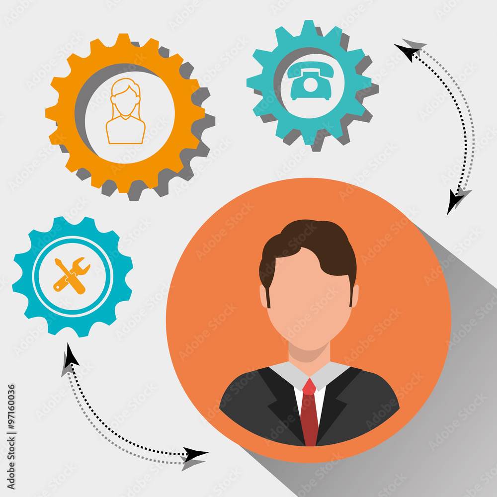 Business people work graphic 