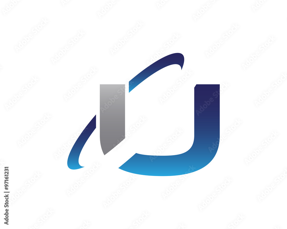 U Swoosh Letter Initial Logo