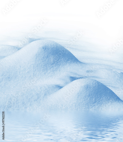 Background of snow. Winter landscape. © alenalihacheva