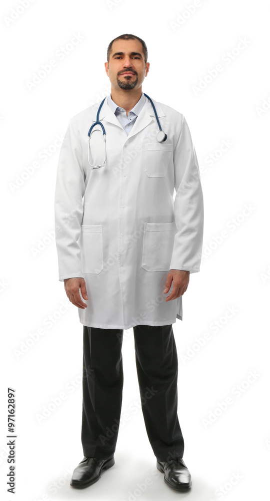 Portrait of a doctor isolated on white background Portrait of a doctor isolated on white background