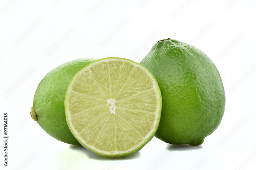 lime on white background lime on white background