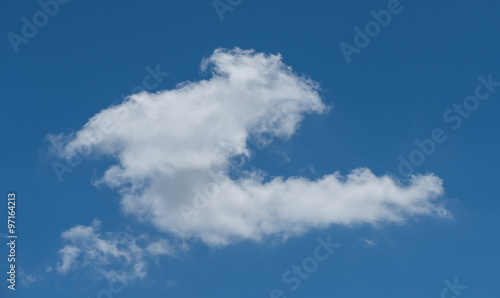 White cloud in the blue sky