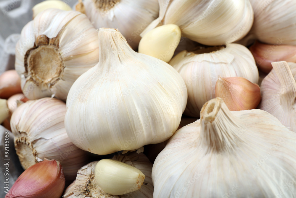 Garlic background Garlic background