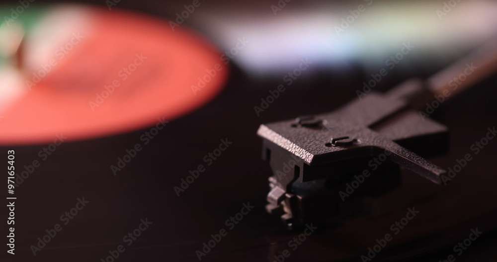 Looping / loopable close-up of a record spinning on a turntable Looping / loopable close-up of a record spinning on a turntable