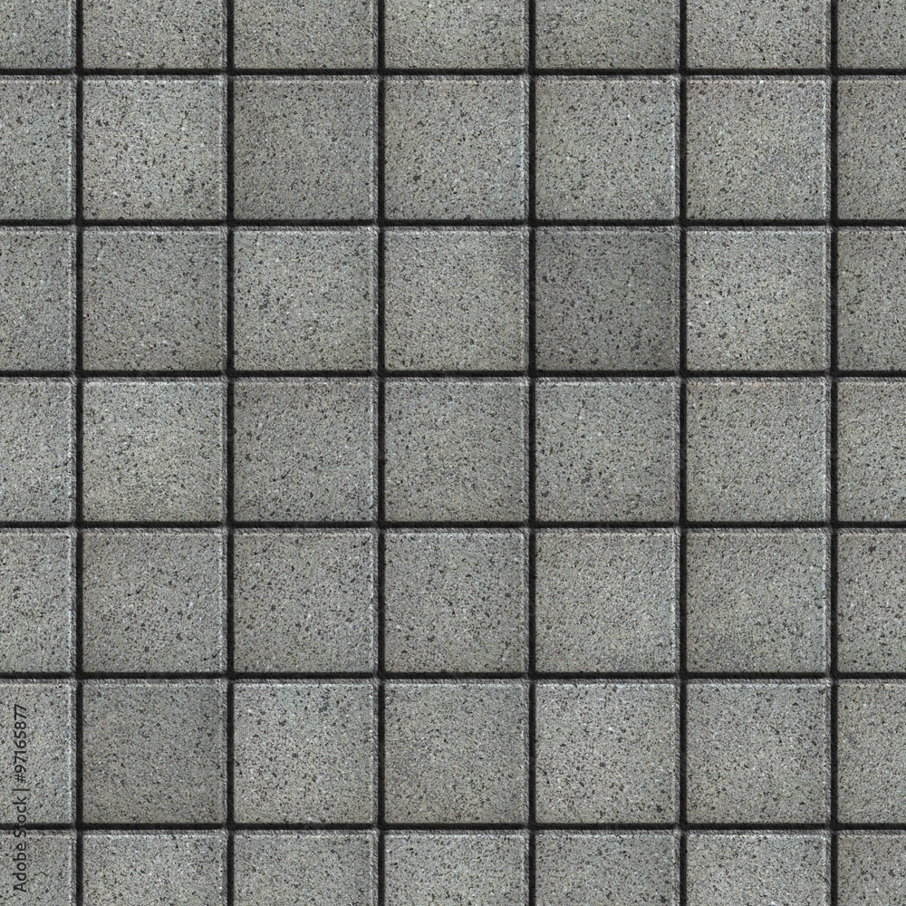 Obraz premium Gray Square Pavement with the Effect of Marble.