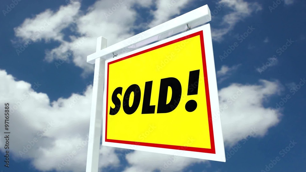 Real Estate House for Sale Sign Flipping to Sold Home
Real Estate House for Sale Sign Flipping to Sold Home