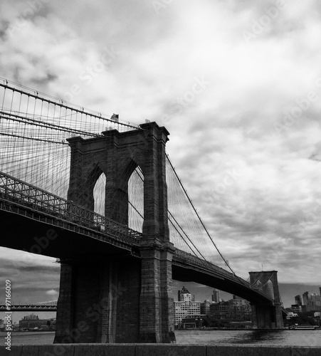 Brooklyn bridge in black and white picture style