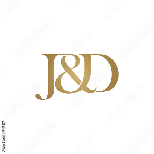J&D Initial logo. Ampersand monogram logo