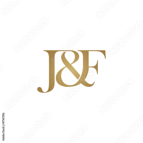 J&F Initial logo. Ampersand monogram logo