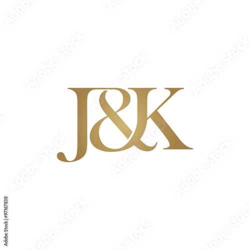 J&K Initial logo. Ampersand monogram logo