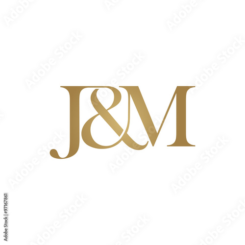 J&M Initial logo. Ampersand monogram logo