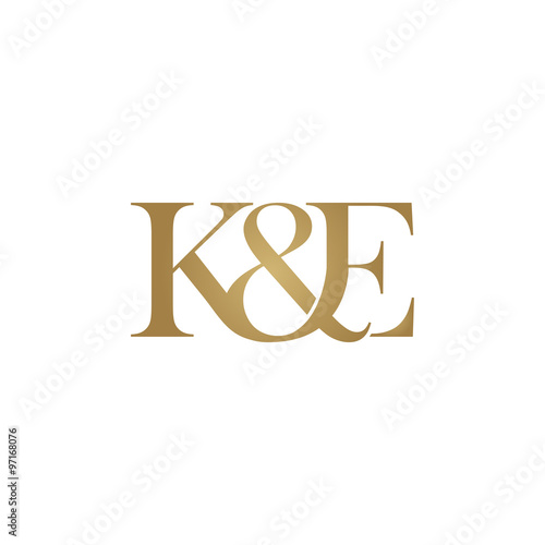 K&E Initial logo. Ampersand monogram logo