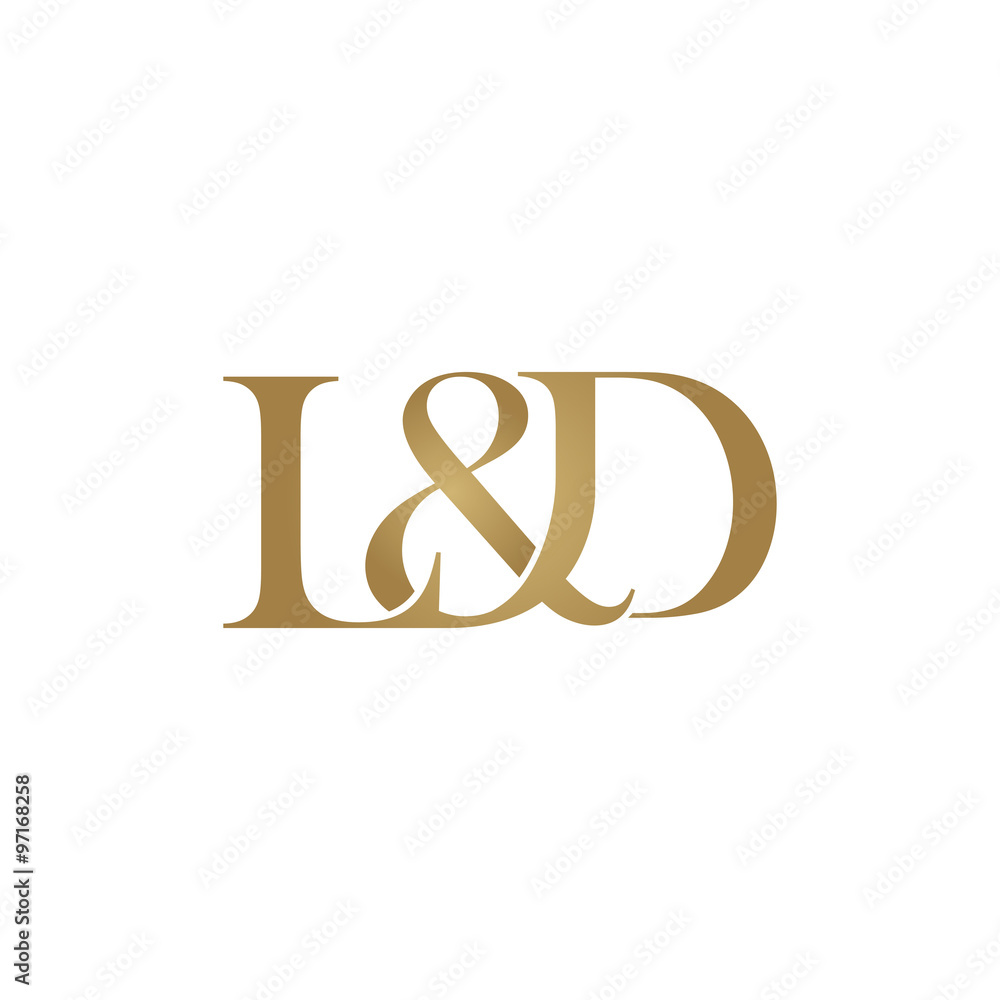 L&D Initial logo. Ampersand monogram logo - obrazy, fototapety, plakaty 