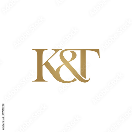K&T Initial logo. Ampersand monogram logo