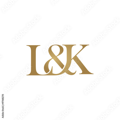 L&K Initial logo. Ampersand monogram logo