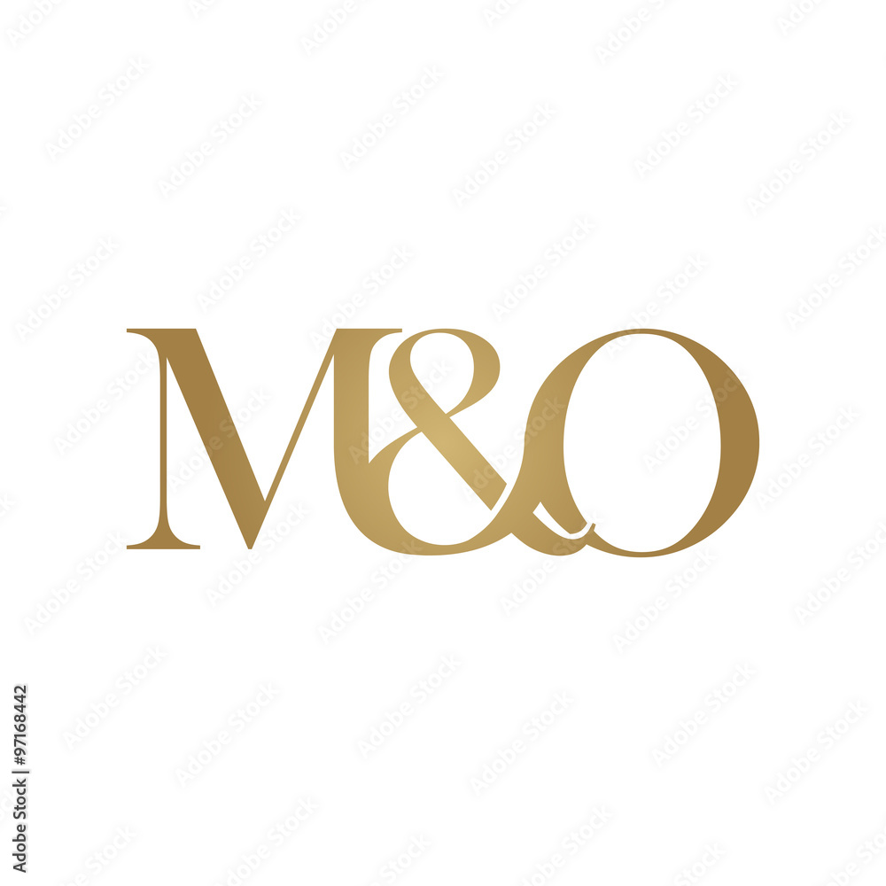 M&O Initial logo. Ampersand monogram logo Stock Vector