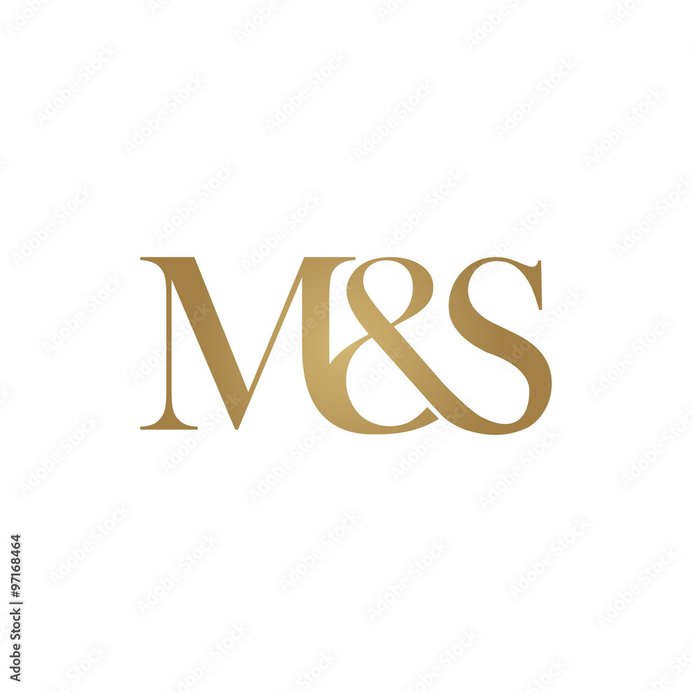 M&S Initial logo. Ampersand monogram logo Stock Vector