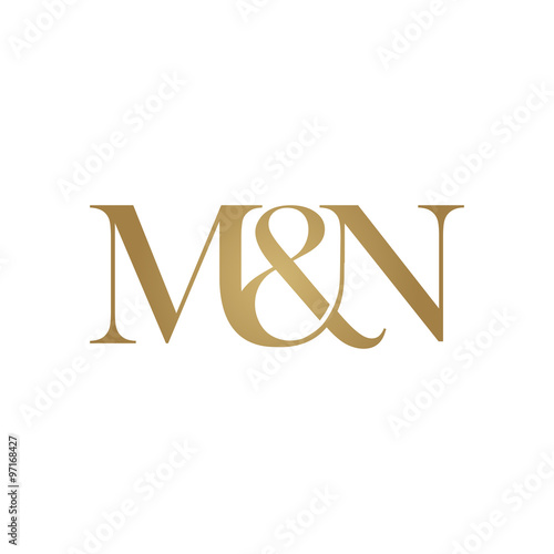 M&N Initial logo. Ampersand monogram logo