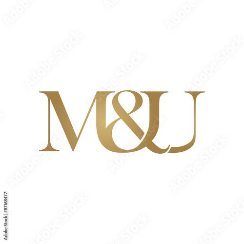 M&U Initial logo. Ampersand monogram logo