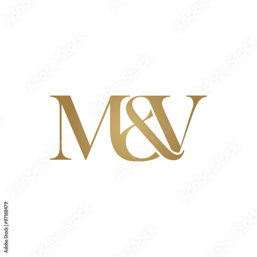 M&V Initial logo. Ampersand monogram logo