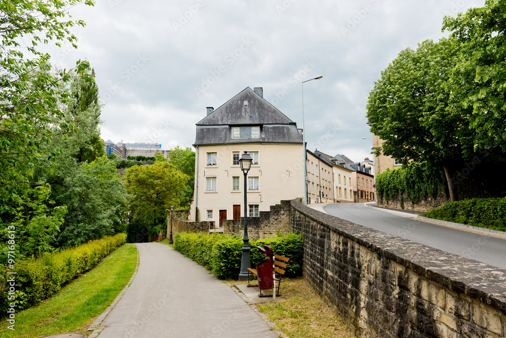Obraz premium Empty street in Luxembourg