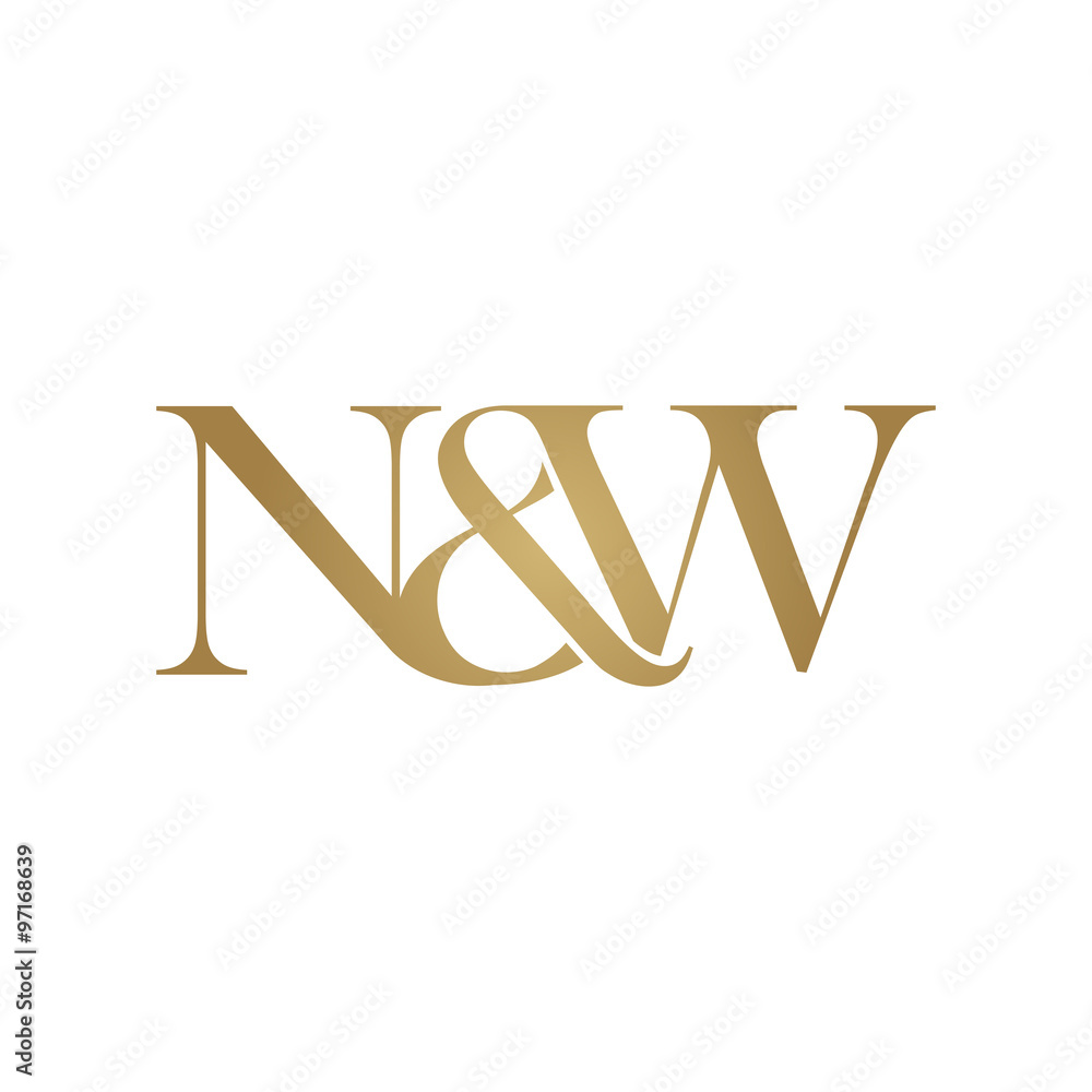 N&W Initial logo. Ampersand monogram logo N&W Initial logo. Ampersand monogram logo