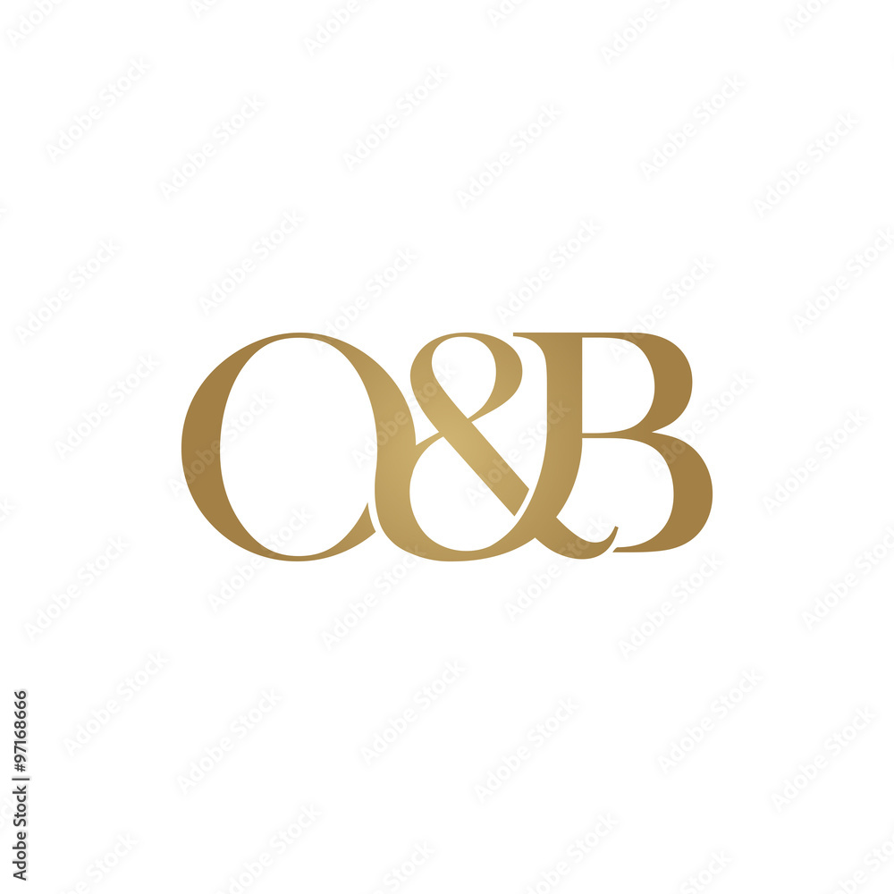 O&B Initial logo. Ampersand monogram logo O&B Initial logo. Ampersand monogram logo