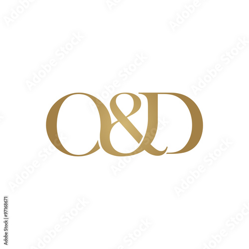 O&D Initial logo. Ampersand monogram logo