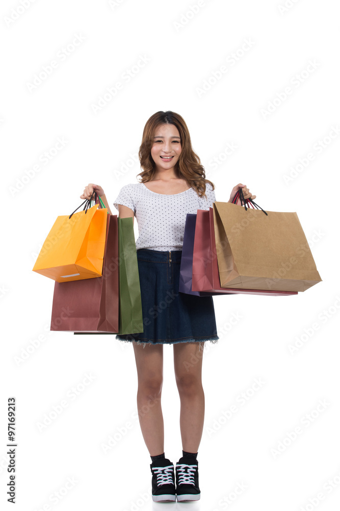  Asian woman shopping