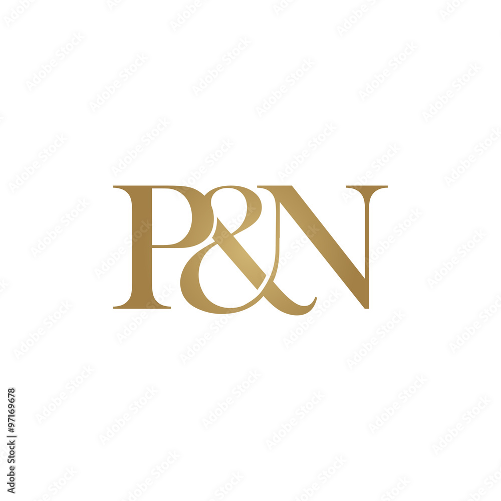 P&N Initial logo. Ampersand monogram logo P&N Initial logo. Ampersand monogram logo