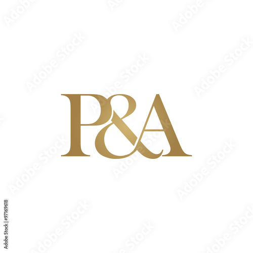 P&A Initial logo. Ampersand monogram logo
