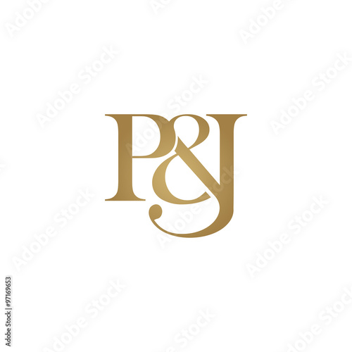 P&J Initial logo. Ampersand monogram logo