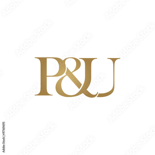 P&U Initial logo. Ampersand monogram logo